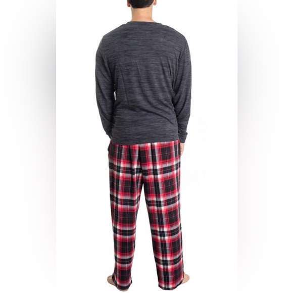 The Original Muk Luke Red Buffalo Check Men’s Pajama Set - Picture 3 of 8